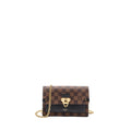 LOUIS VUITTON VAVIN CHAIN WALLET DAMIER EBENE/BLACK GHW (NEW VERSION)