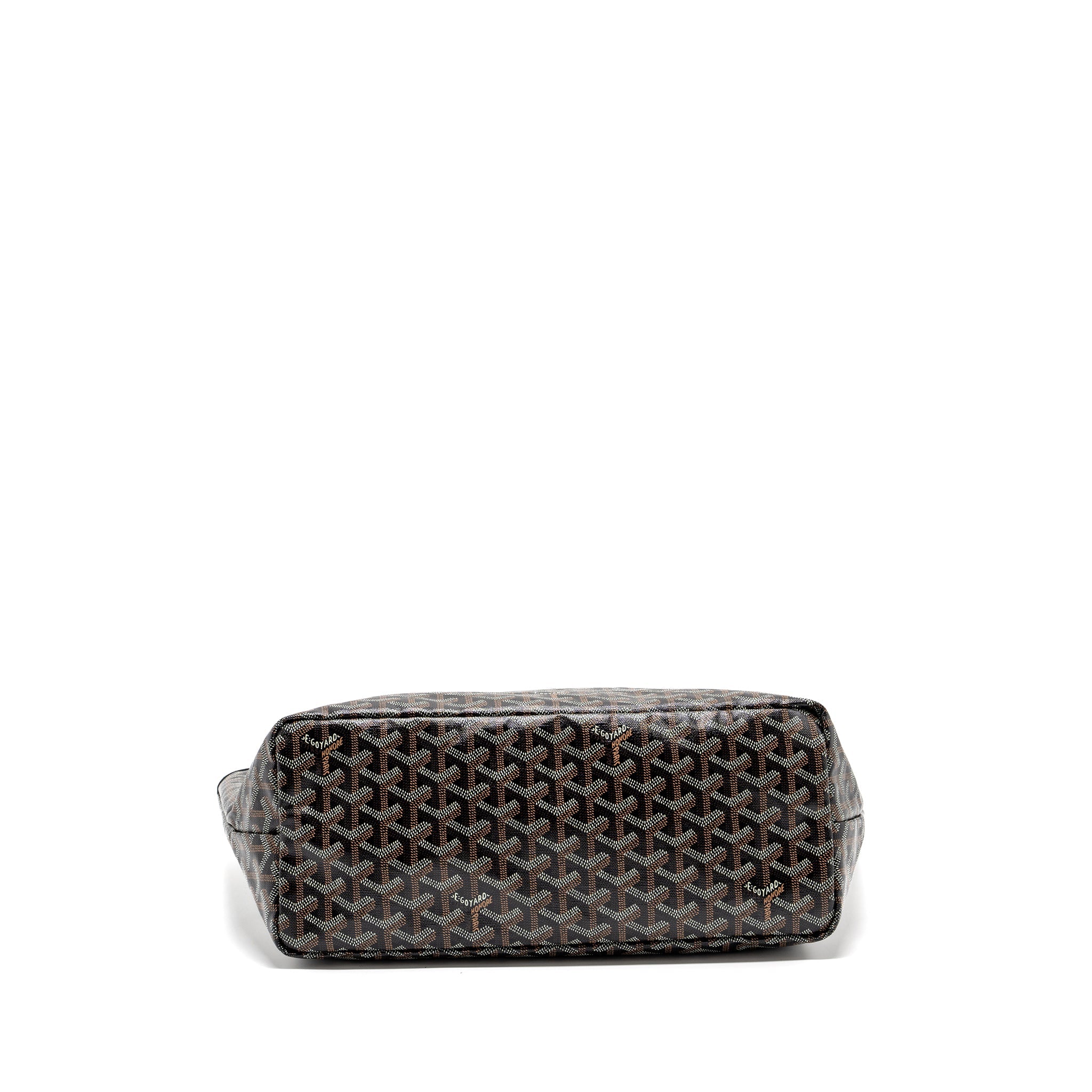 GOYARD SAINT LOUIS PM TOTE BAG GOYARDLINE CANVAS / LEATHER BLACK SHW