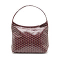 GOYARD BOHEME HOBO PM BAG GOYARDINE CANVAS/CALFSKIN BURGUNDY SHW