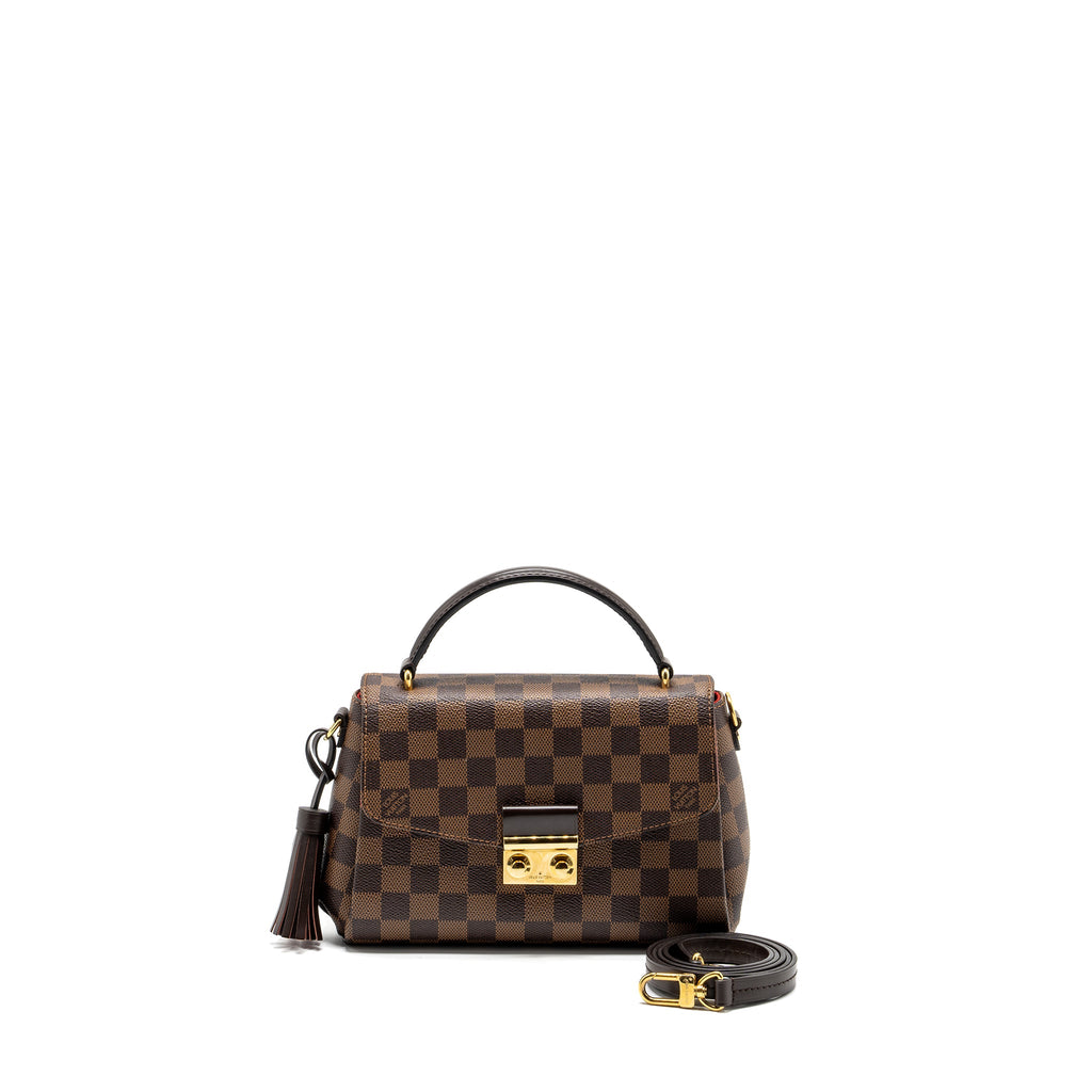 LOUIS VUITTON CROISETTE DAMIER EBENE CANVAS GHW