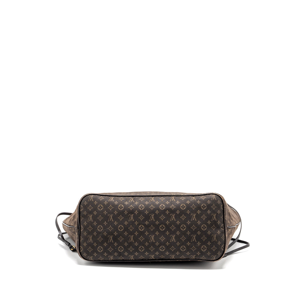 LOUIS VUITTON VINTAGE NEVERFULL MM FABRIC DARK BROWN GHW