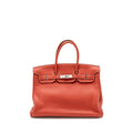 HERMES BIRKIN 35 TOGO SANGUINE / BLANC SHW