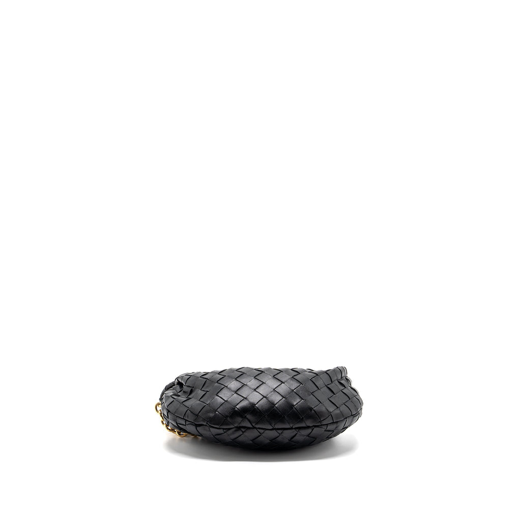BOTTEGA VENETA MINI JODIE CHAIN BAG LAMBSKIN BLACK GHW