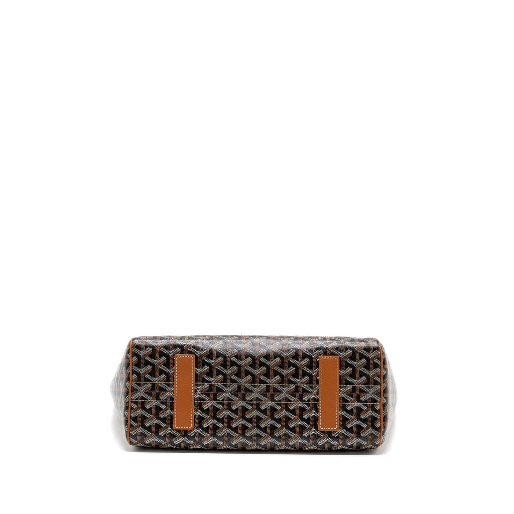 GOYARD ROUETTE TOTE BAG GOYARDINE CANVAS / CALFSKIN BROWN SHW