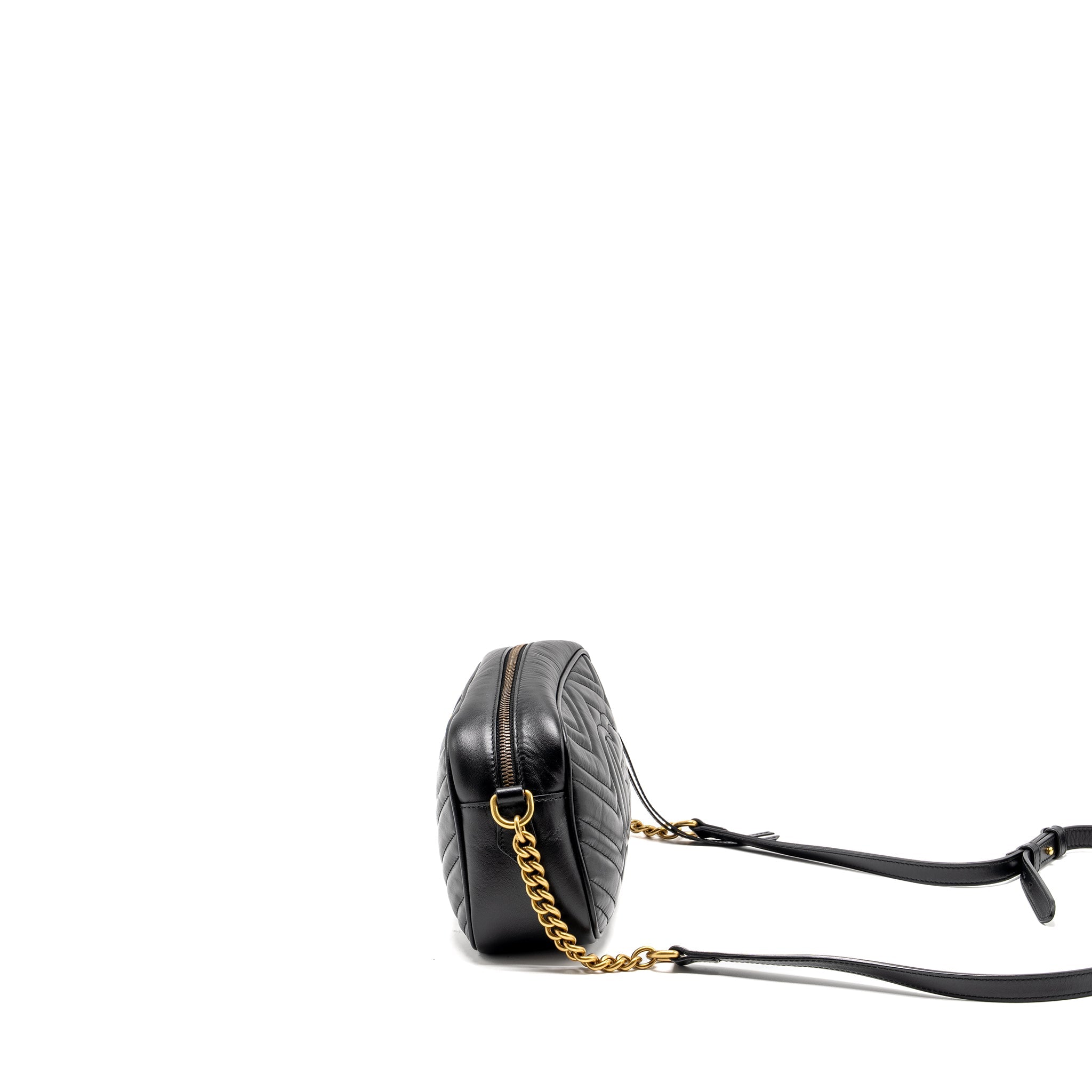 GUCCI MARMONT CAMERA BAG CALFSKIN BLACK GHW