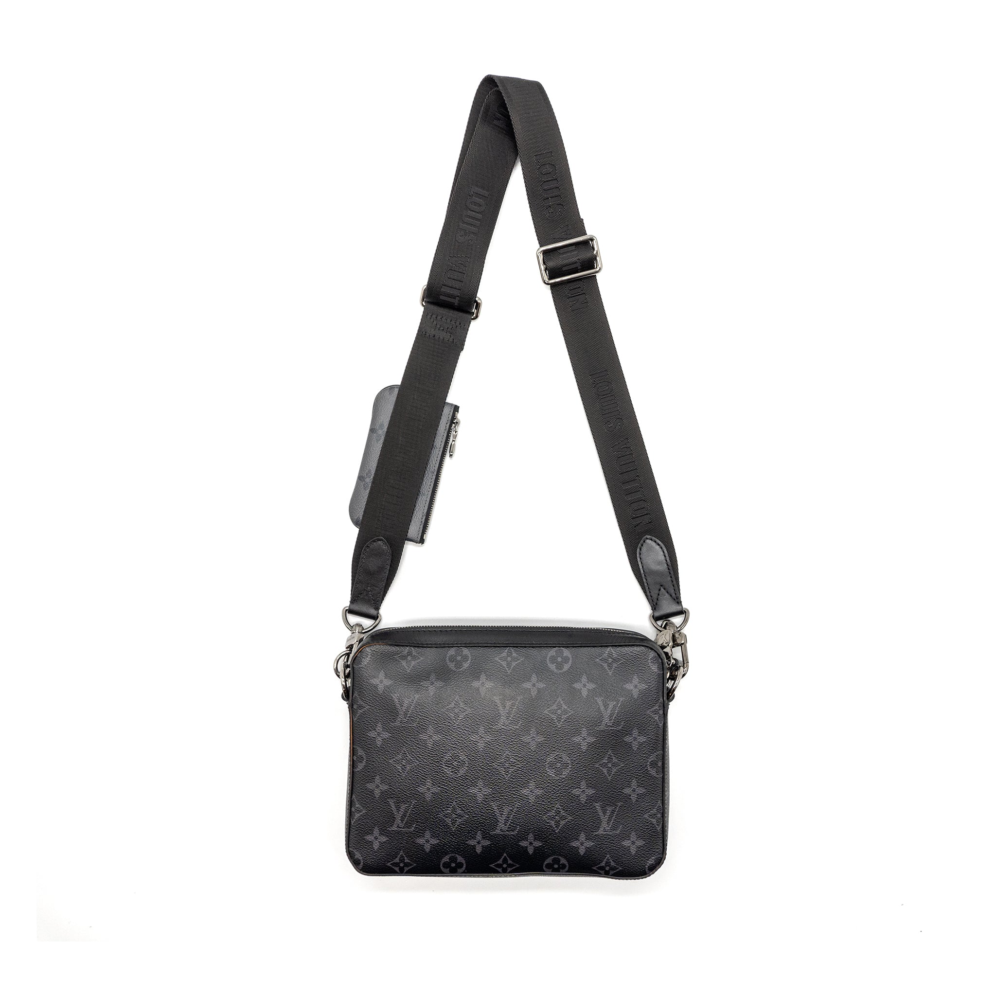 LOUIS VUITTON TRIO MESSENGER BAG MONOGRAM ECLIPSE SHW