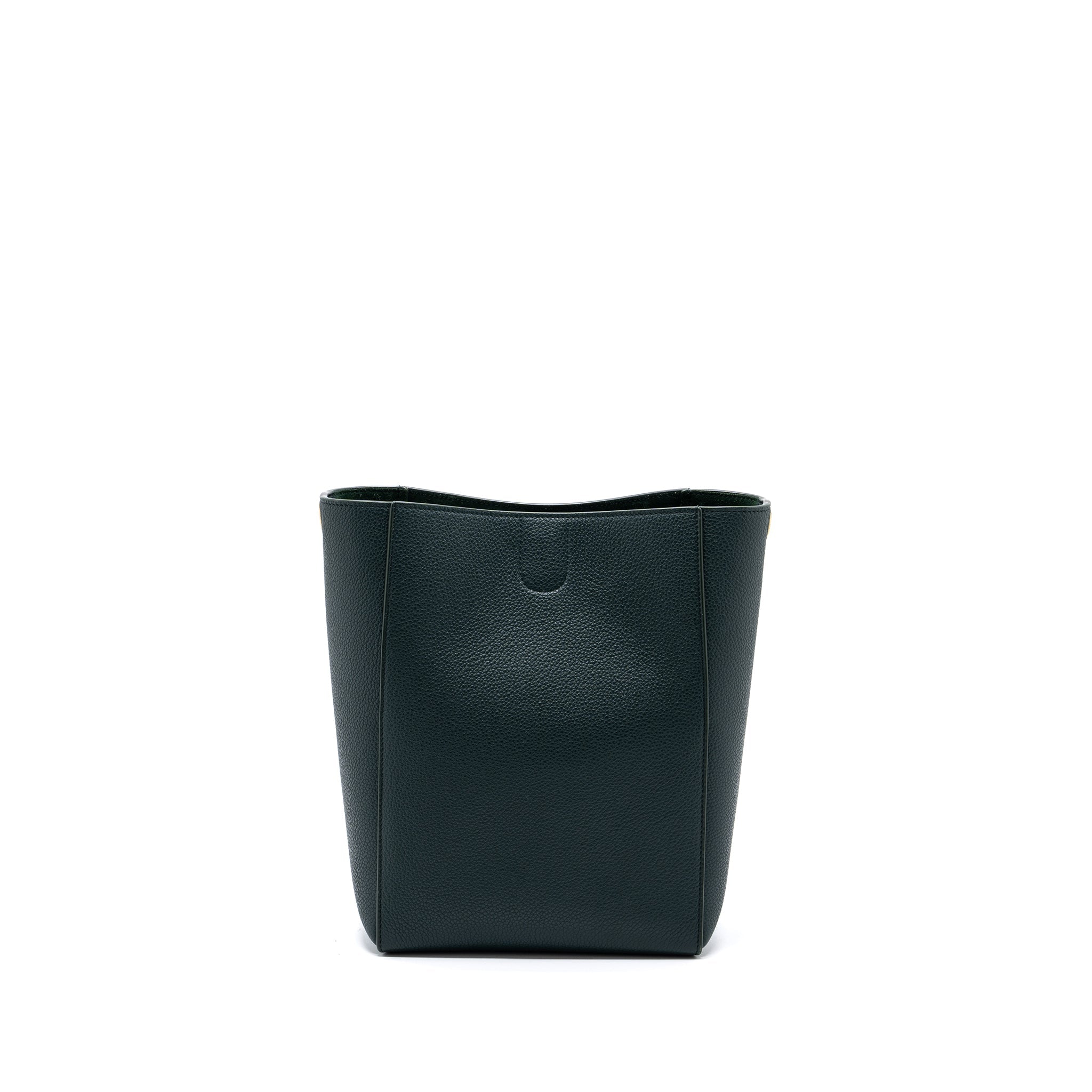 CELINE SANGLE BUCKET BAG CALFSKIN DARK GREEN GHW