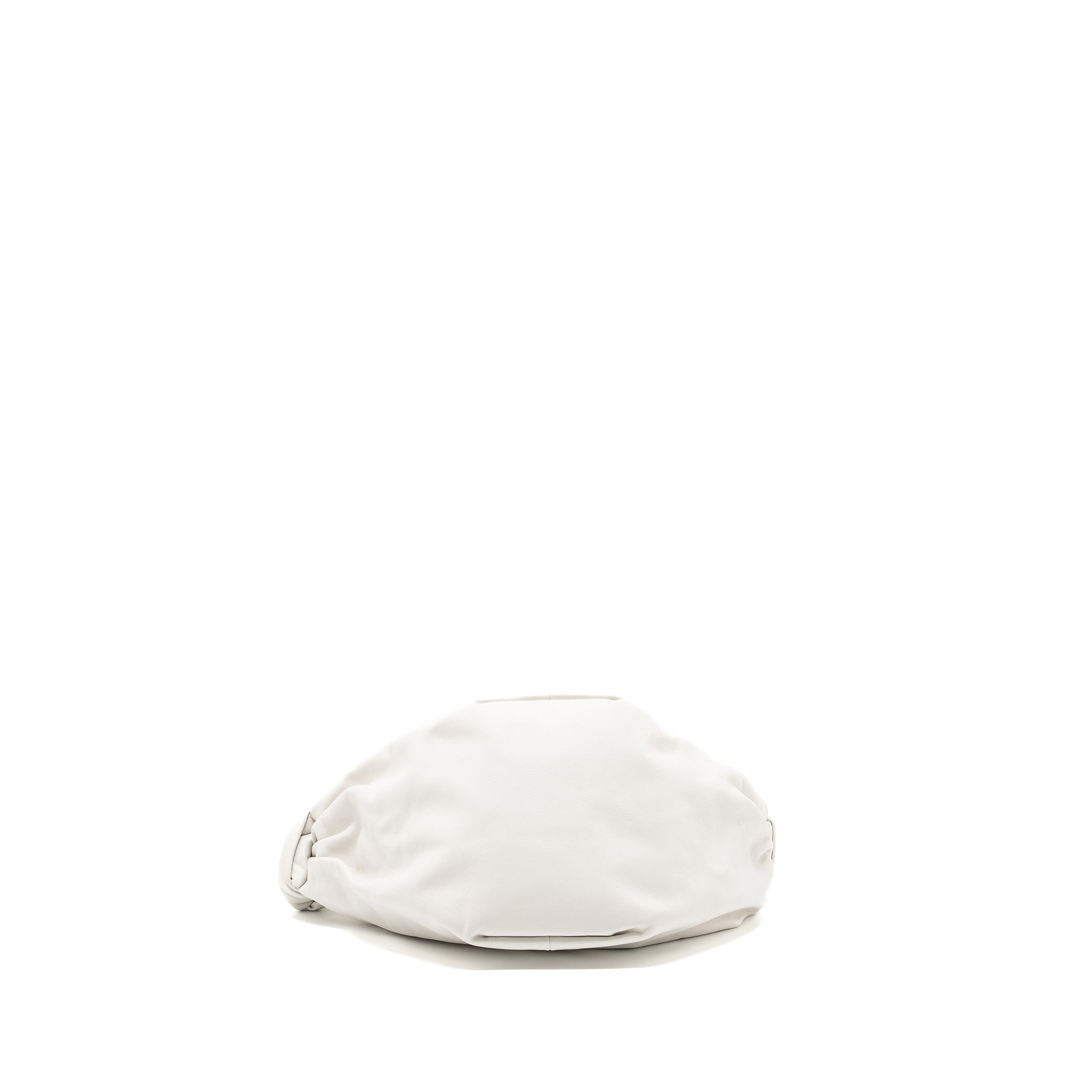 BOTTEGA VENETA MINI DOUBLE KNOT BAG CALFSKIN WHITE GHW