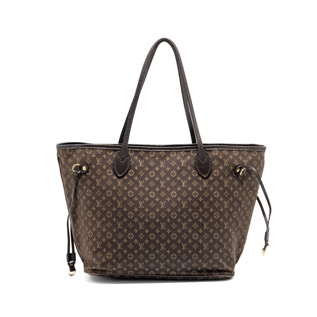LOUIS VUITTON VINTAGE NEVERFULL MM FABRIC DARK BROWN GHW