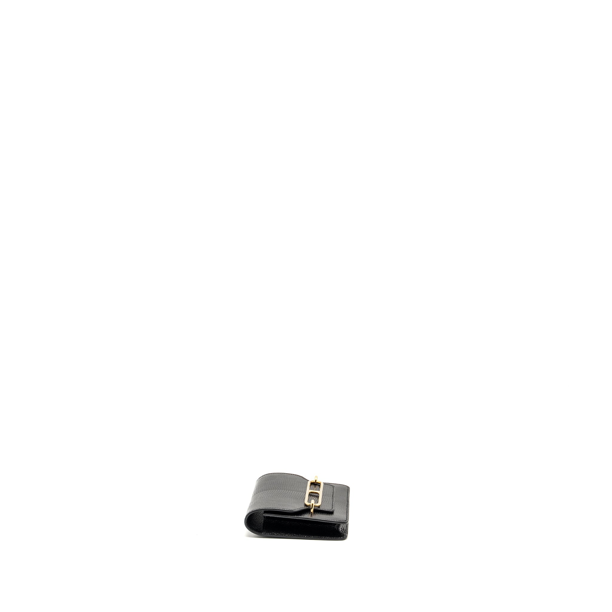 HERMES ROULIS SLIM LIZARD BLACK GHW