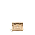 BVLGARI SERPENTI FOREVER SHOULDER BAG PATENT METALLIC GOLD GHW