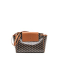 GOYARD ROUETTE TOTE BAG GOYARDINE CANVAS / CALFSKIN BROWN SHW