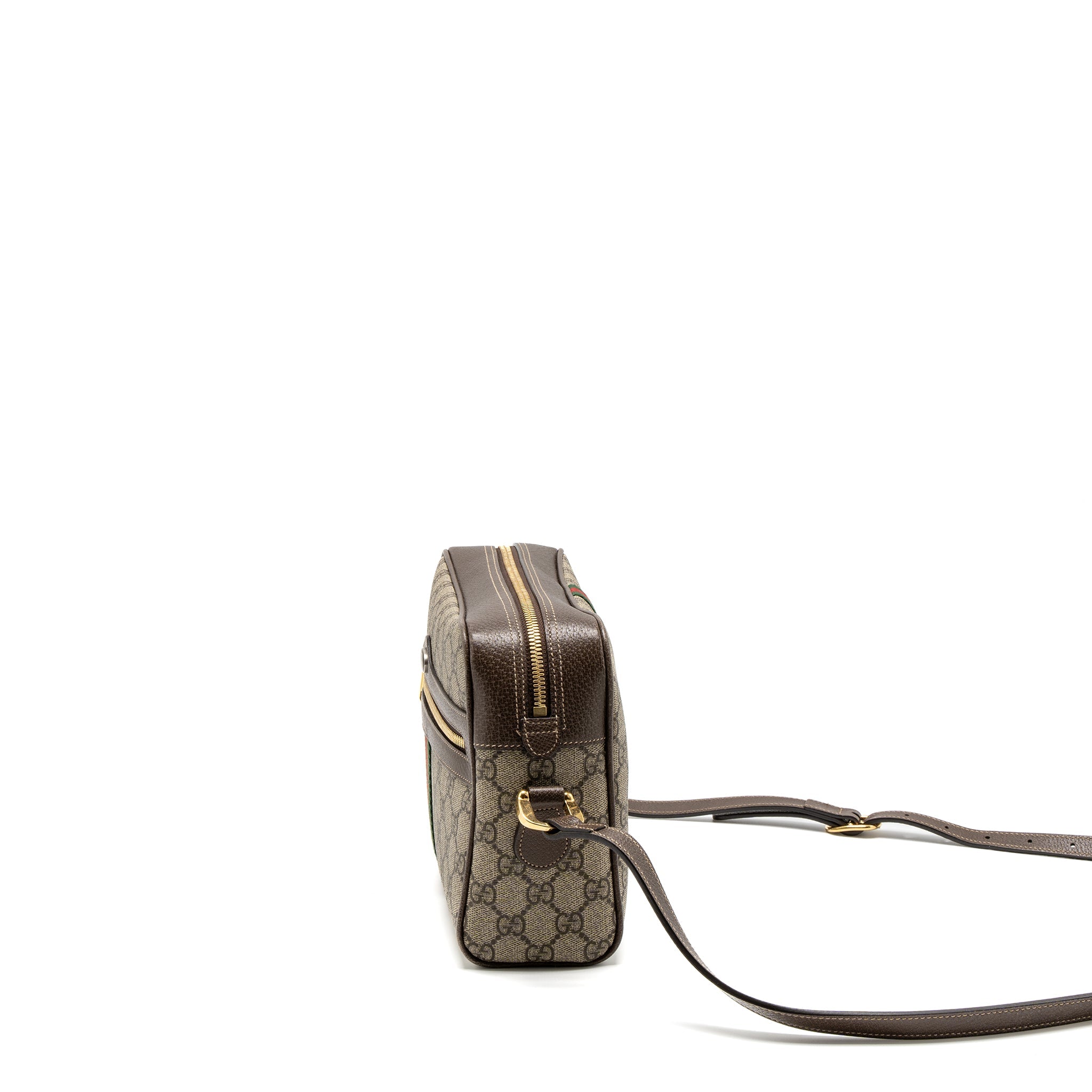 GUCCI OPHIDIA SHOULDER BAG GG SUPREME CANVAS GHW
