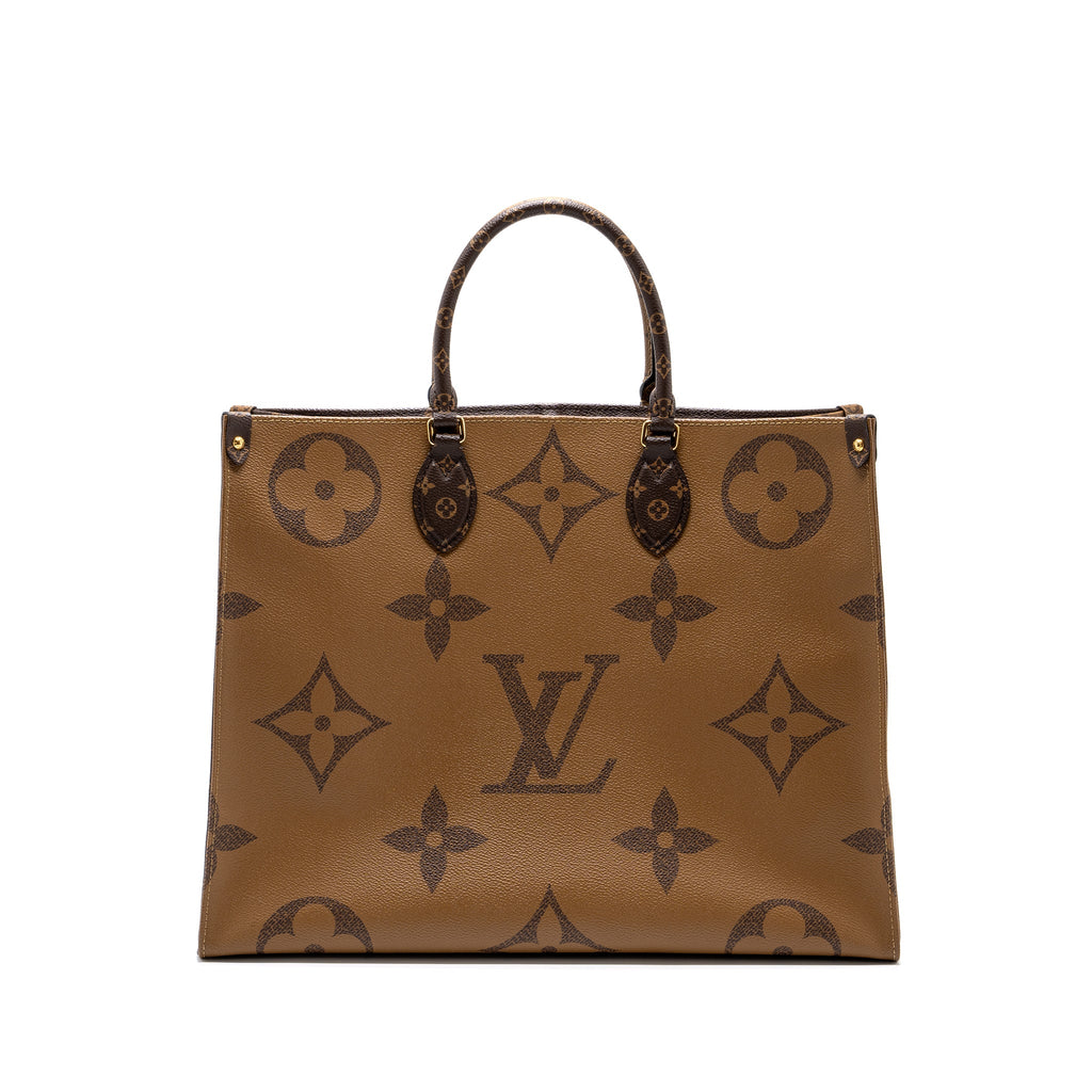 LOUIS VUITTON ONTHEGO GM MONOGRAM REVERSE CANVAS GHW