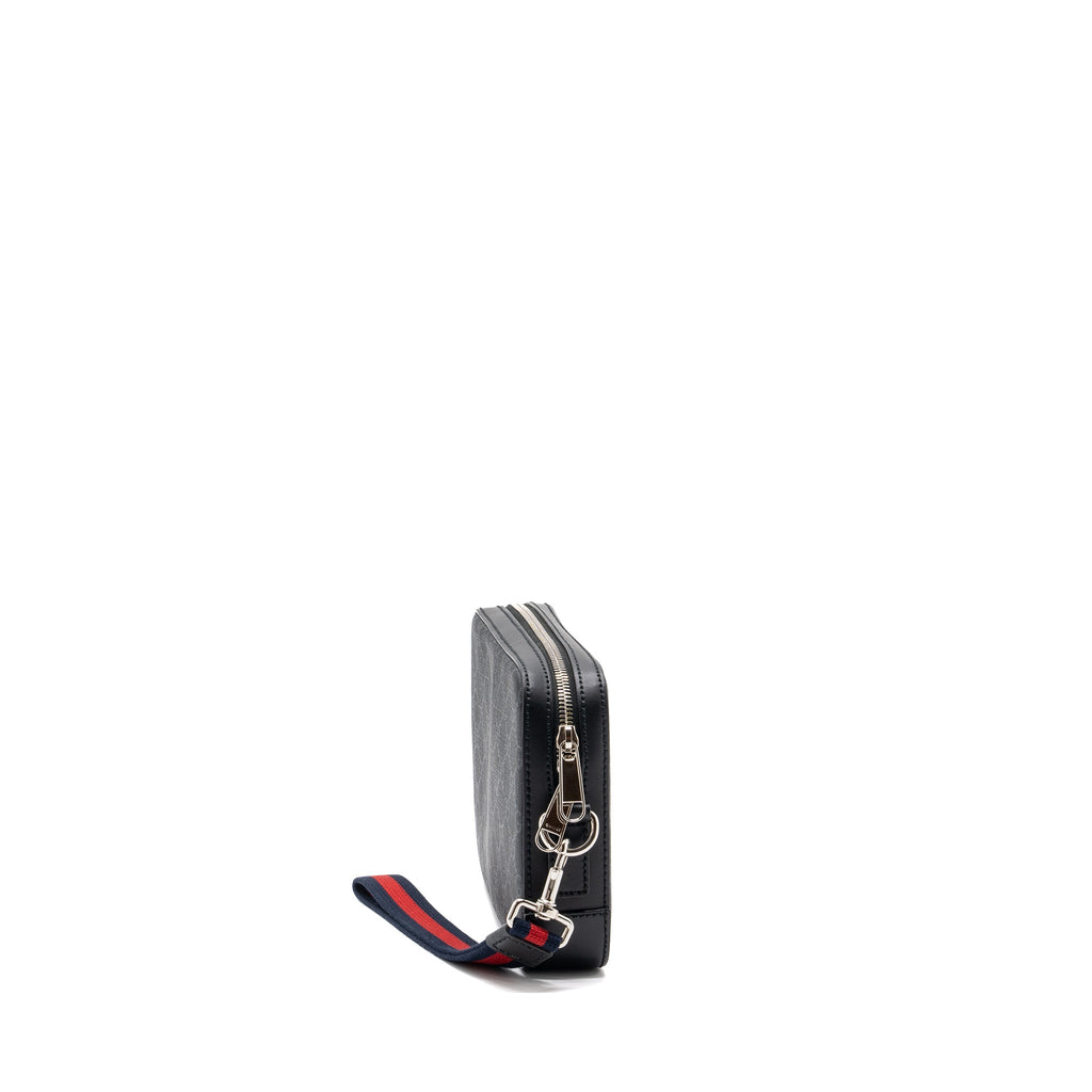GUCCI CLUTCH GG SUPREME CANVAS BLACK SHW