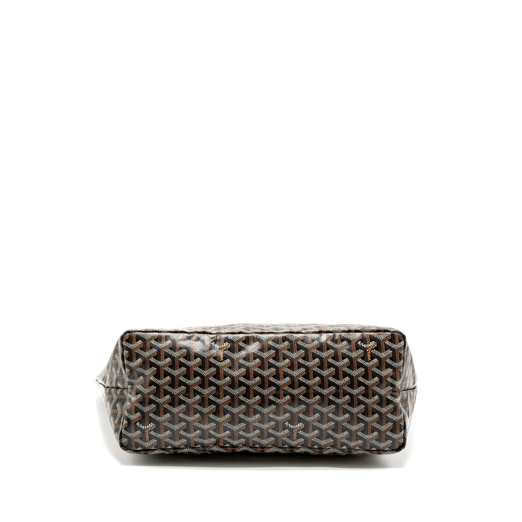 GOYARD SAINT LOUIS PM TOTE BAG GOYARDINE CANVAS BLACK/MULTICOLOUR