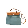 HERMES HERBAG 31 ZIP BAG LIGHT BLUE HUNTER/CANVAS SHW