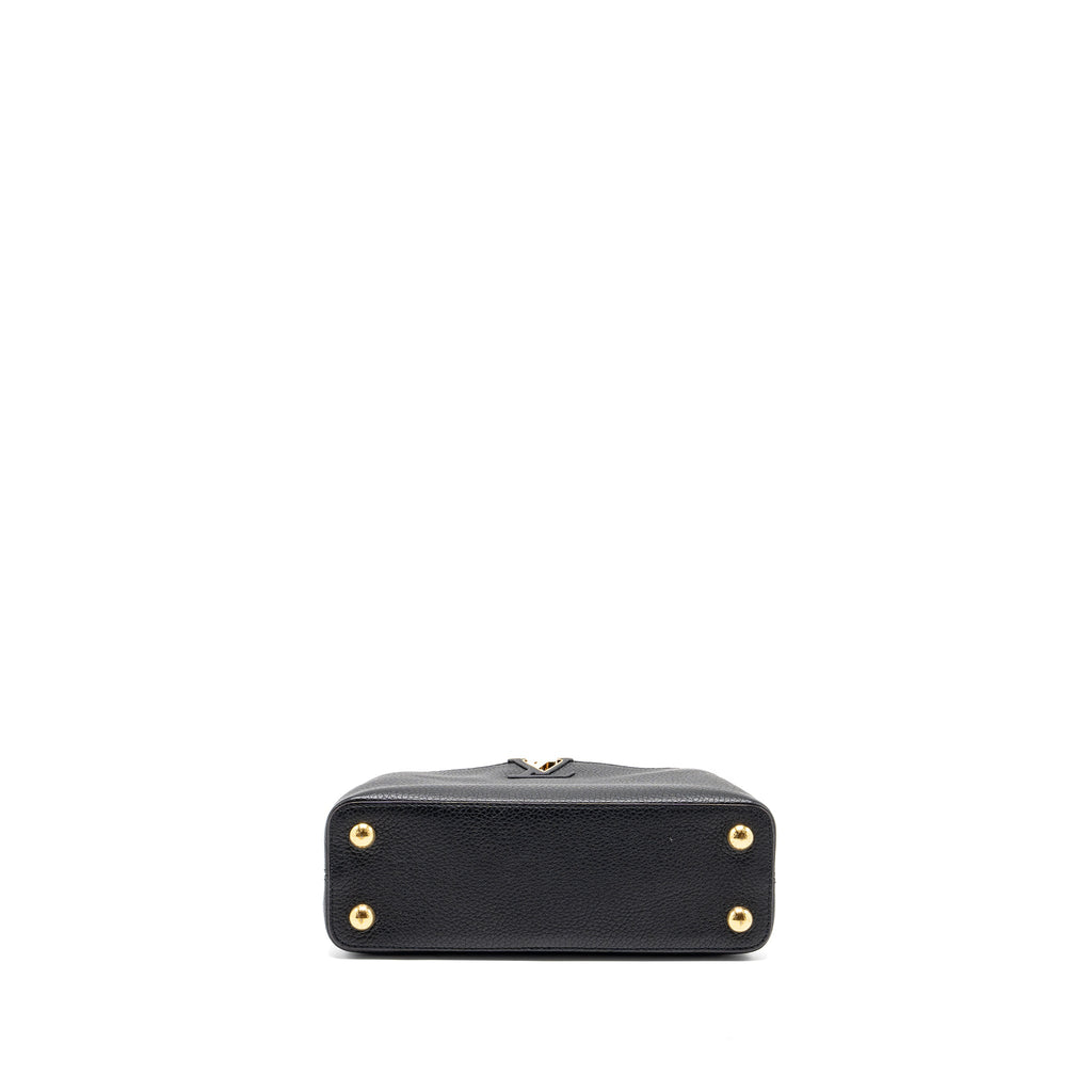 LOUIS VUITTON CAPUCINES BB TAURILLON CALFSKIN BLACK GHW