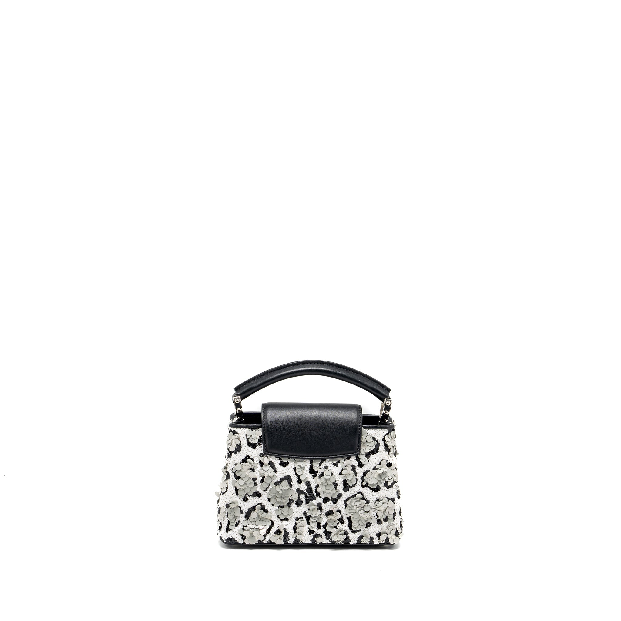 LOUIS VUITTON CAPUCINES MINI LIMITED EDITION SUQUIN / LEATHER MULTICOLOUR BLACK SHW