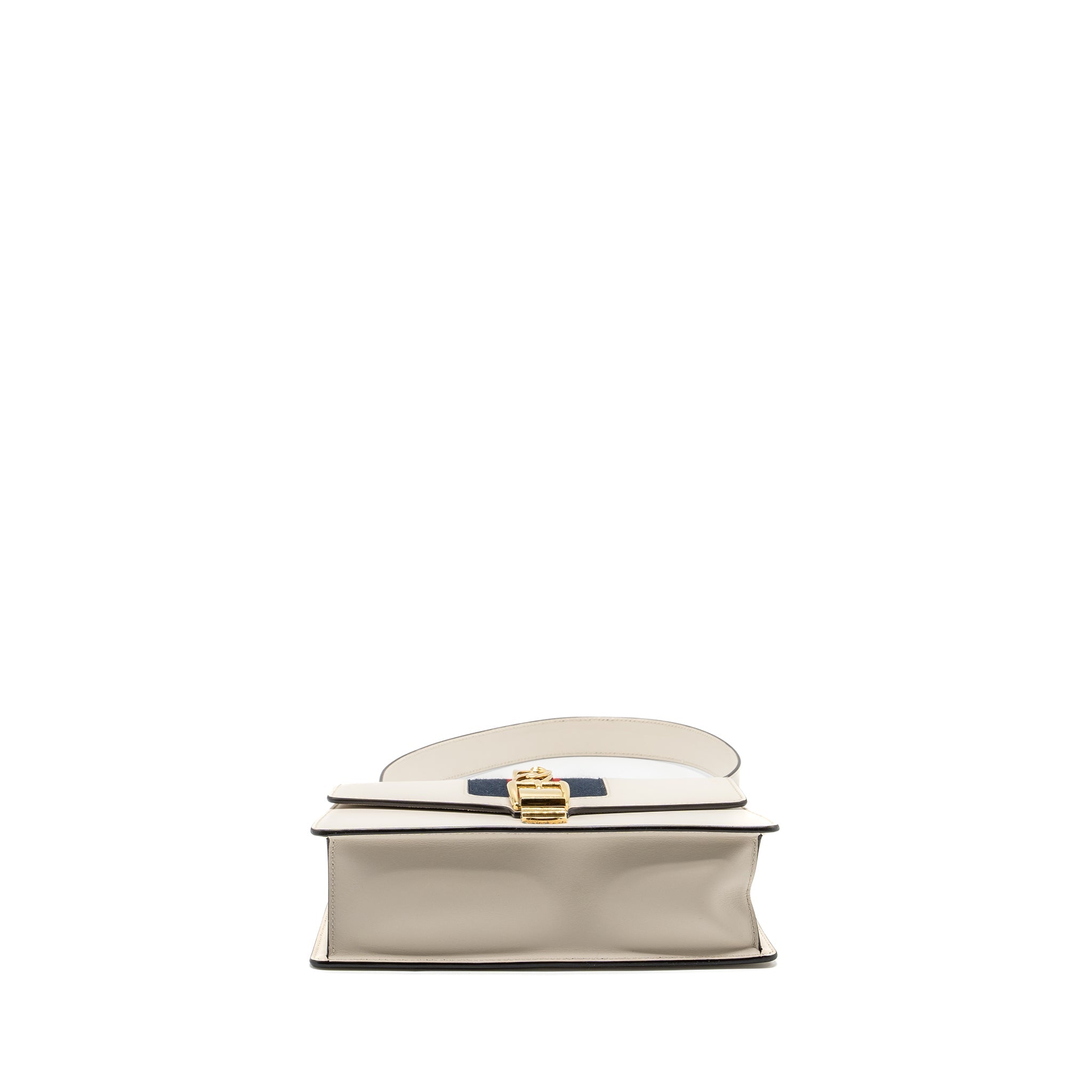 GUCCI MEDIUM SYLVIE BAG CALFSKIN WHITE GHW
