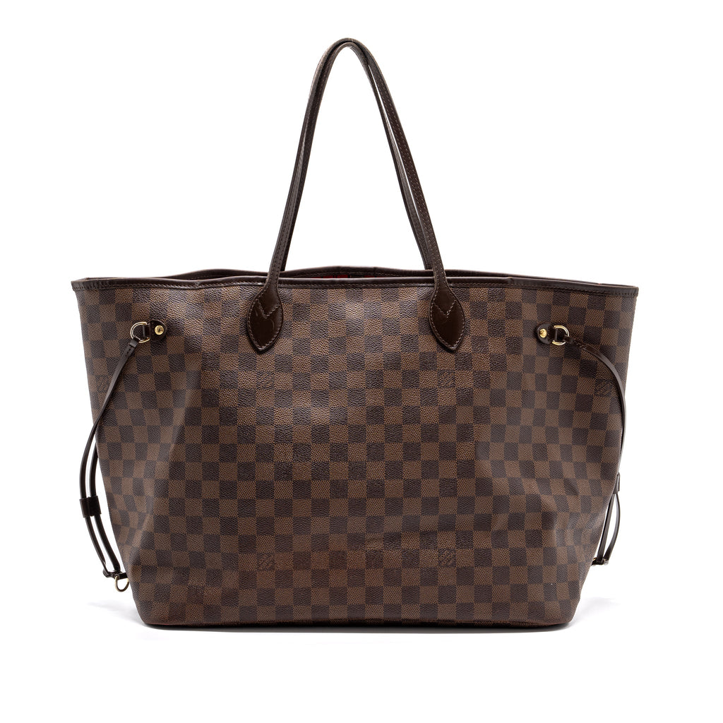 LOUIS VUITTON NEVERFULL DAMIER EBENE GM GHW