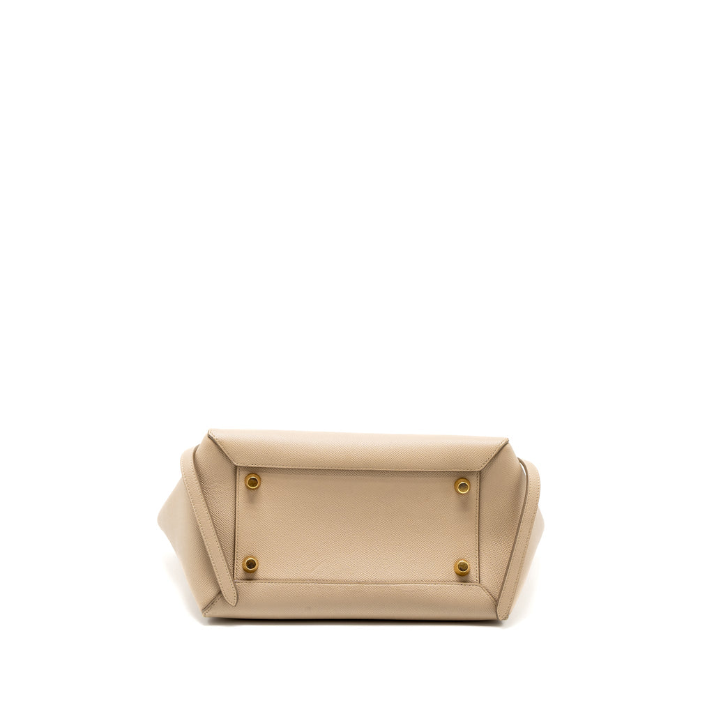 CELINE MINI BELT BAG GRAINED CALFSKIN LIGHT BEIGE GHW