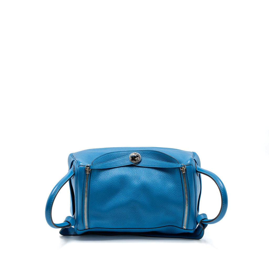 HERMES LINDY 30 CLEMENCE BLUE ZANZIBAR/MALACHITE SHW