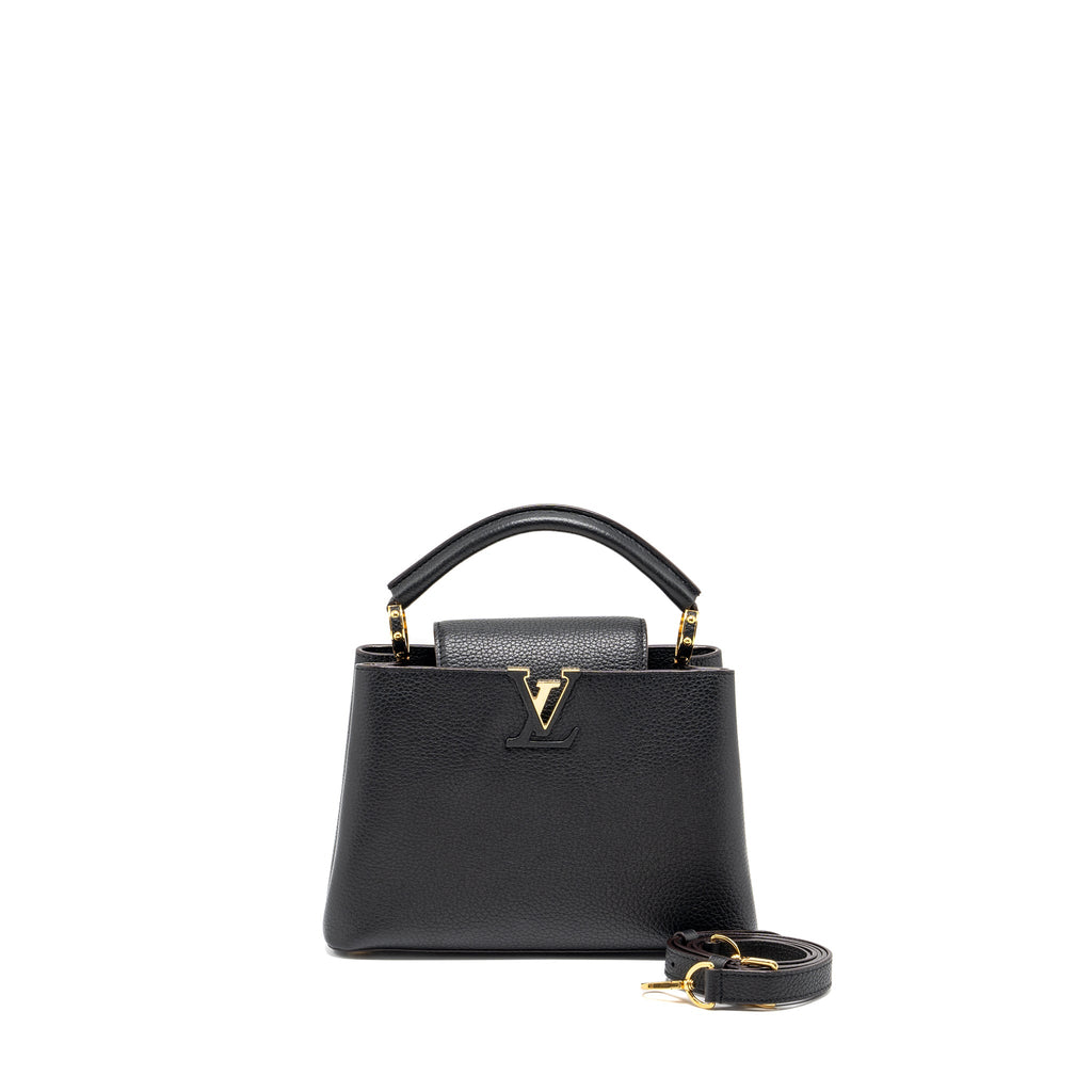 LOUIS VUITTON CAPUCINES BB TAURILLON CALFSKIN BLACK GHW