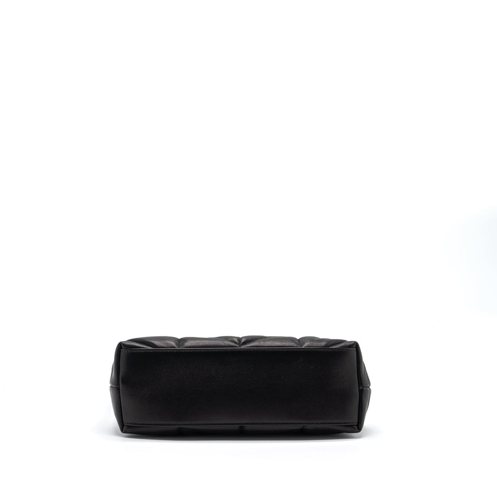 SAINT LAURENT SMALL PUFFER LAMBSKIN BLACK SHW