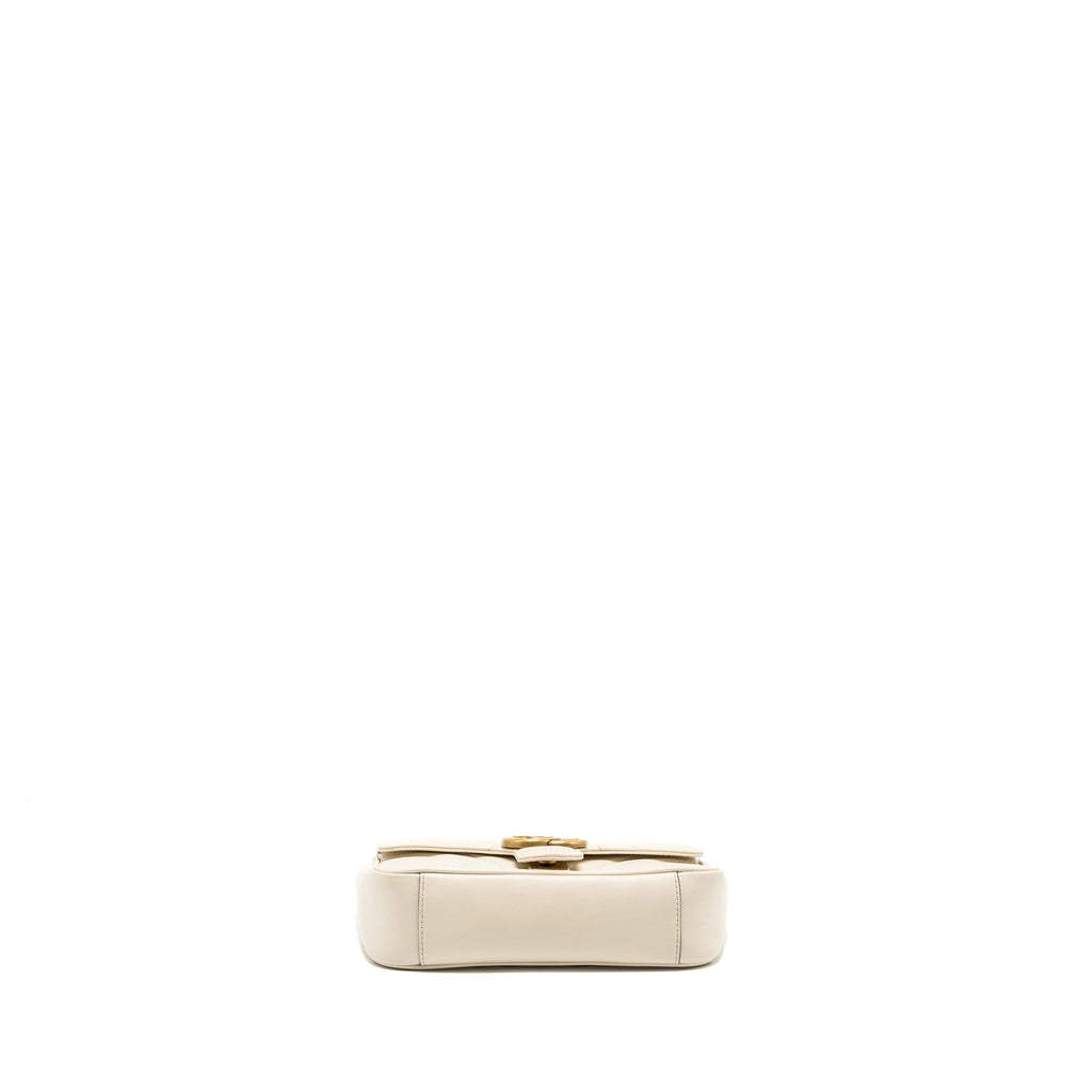 GUCCI MINI MARMONT BAG CALFSKIN WHITE GHW