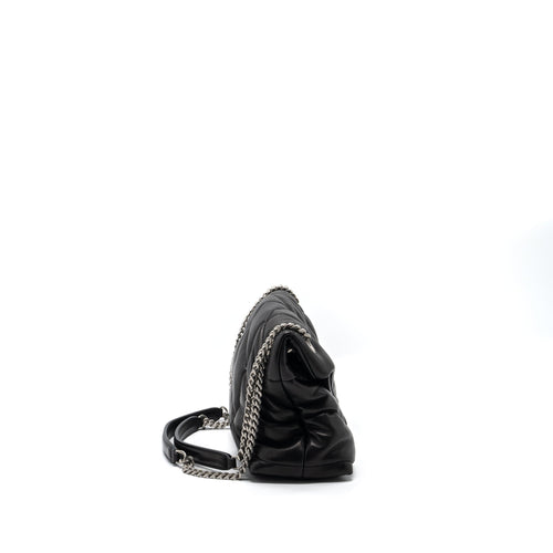 SAINT LAURENT SMALL PUFFER LAMBSKIN BLACK SHW