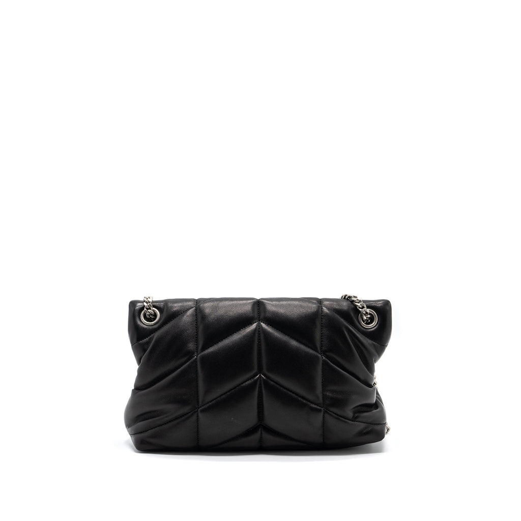 SAINT LAURENT SMALL PUFFER LAMBSKIN BLACK SHW