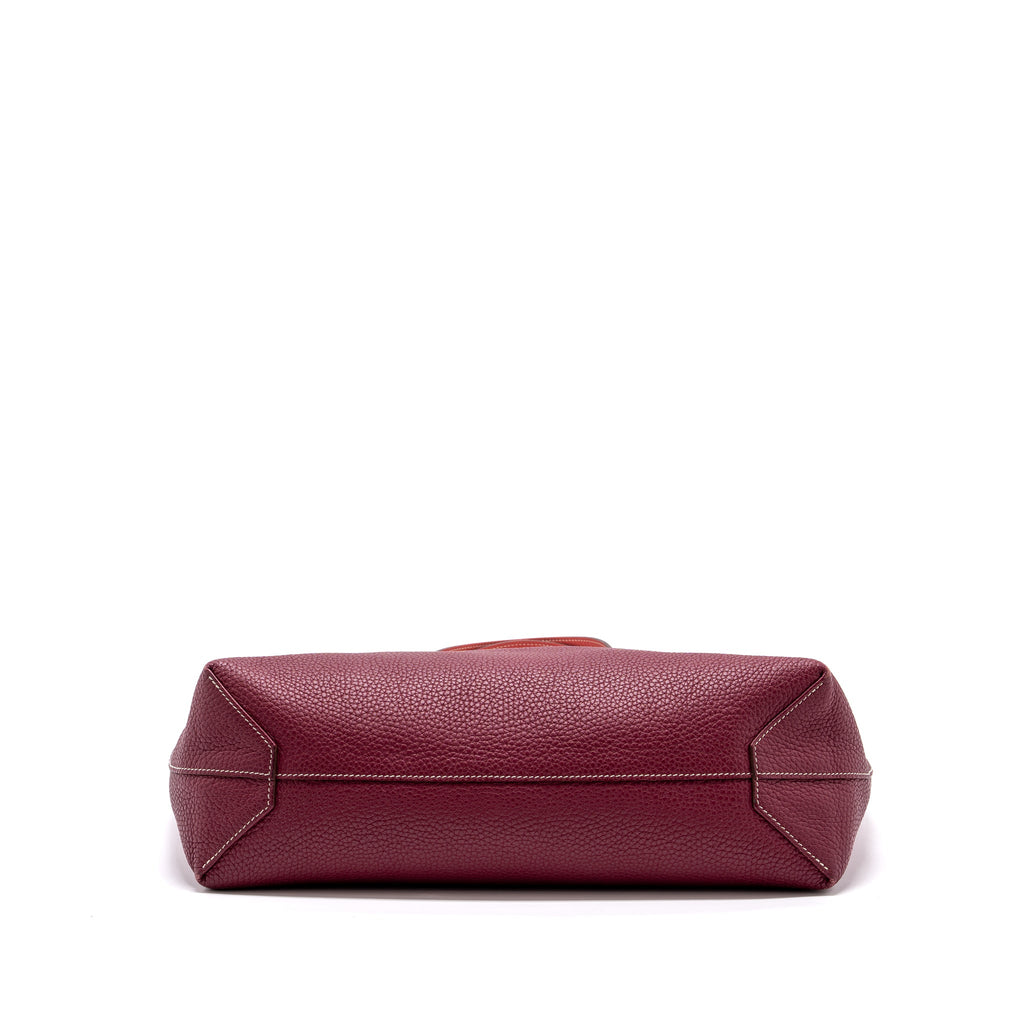 HERMES DOUBLE SENS BAG CLEMENCE DARK RED/ MULTICOLOUR