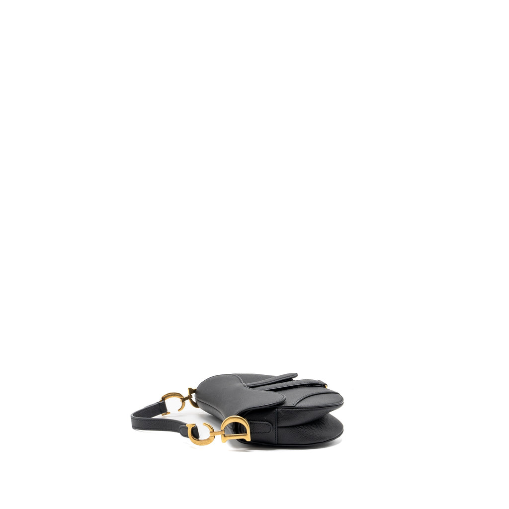 DIOR MINI SADDLE BAG CALFSKIN BLACK GHW  WITH AN EXTRA DIOR STRAP