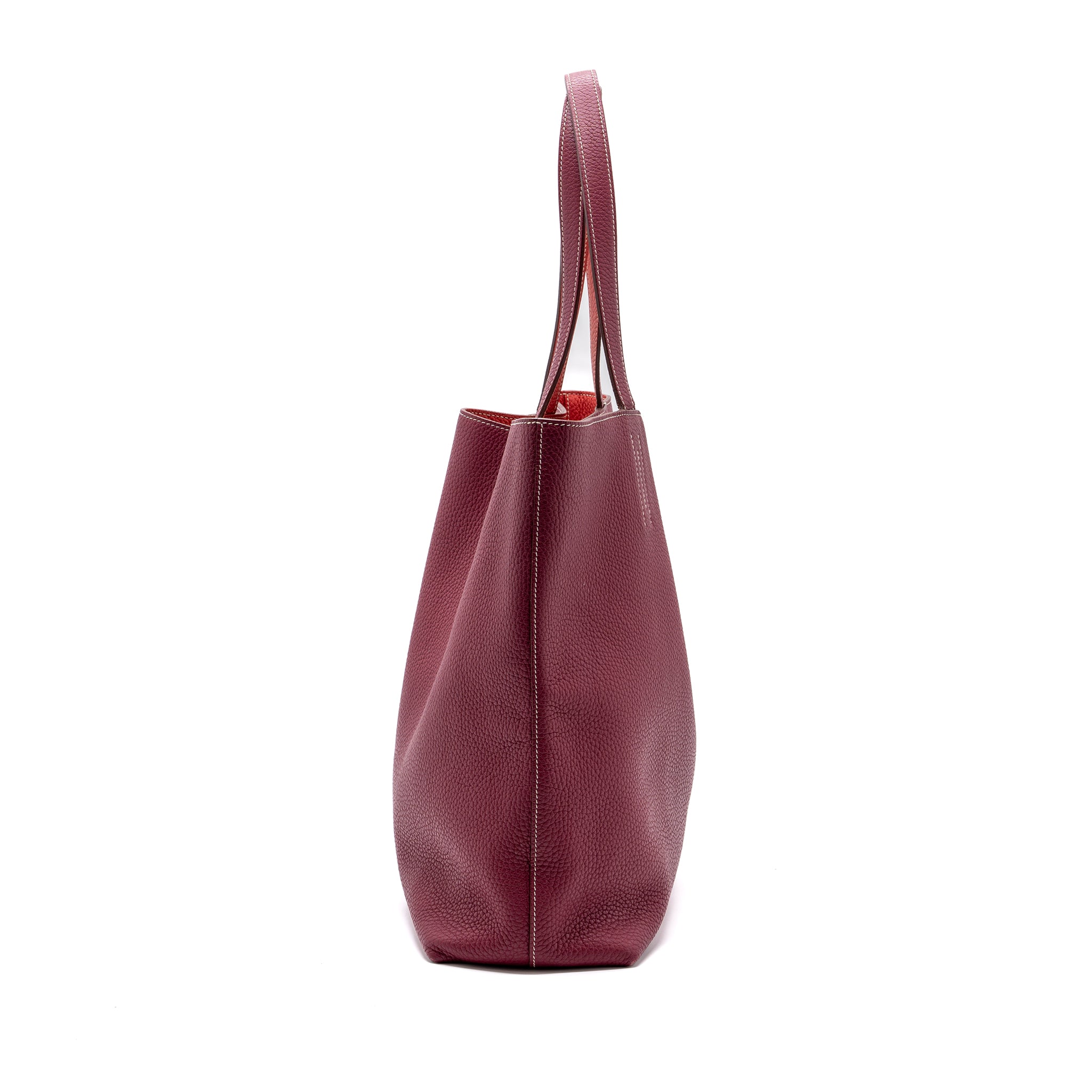 HERMES DOUBLE SENS BAG CLEMENCE DARK RED/ MULTICOLOUR