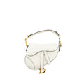 DIOR MINI SADDLE BAG CALFSKIN WHITE GHW