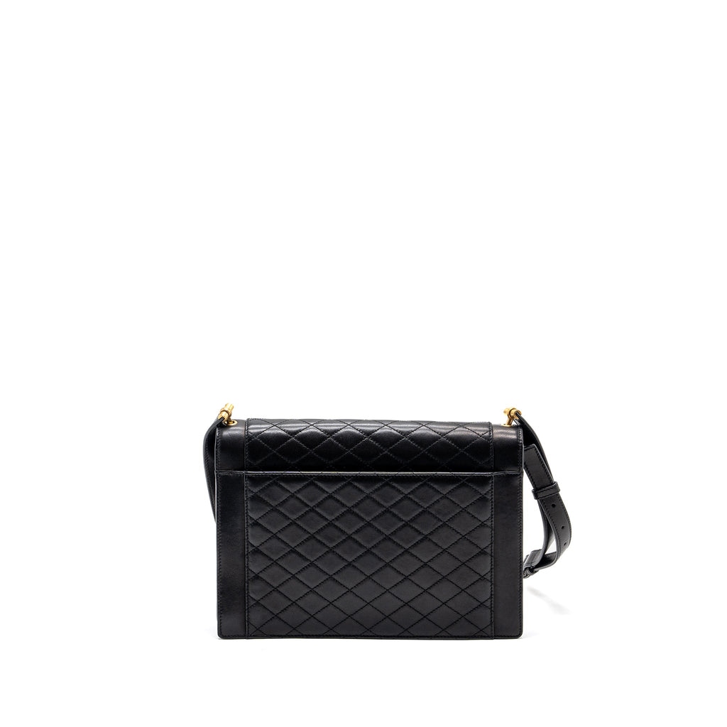 SAINT LAURENT GABY SATCHEL BAG LAMBSKIN BLACK GHW