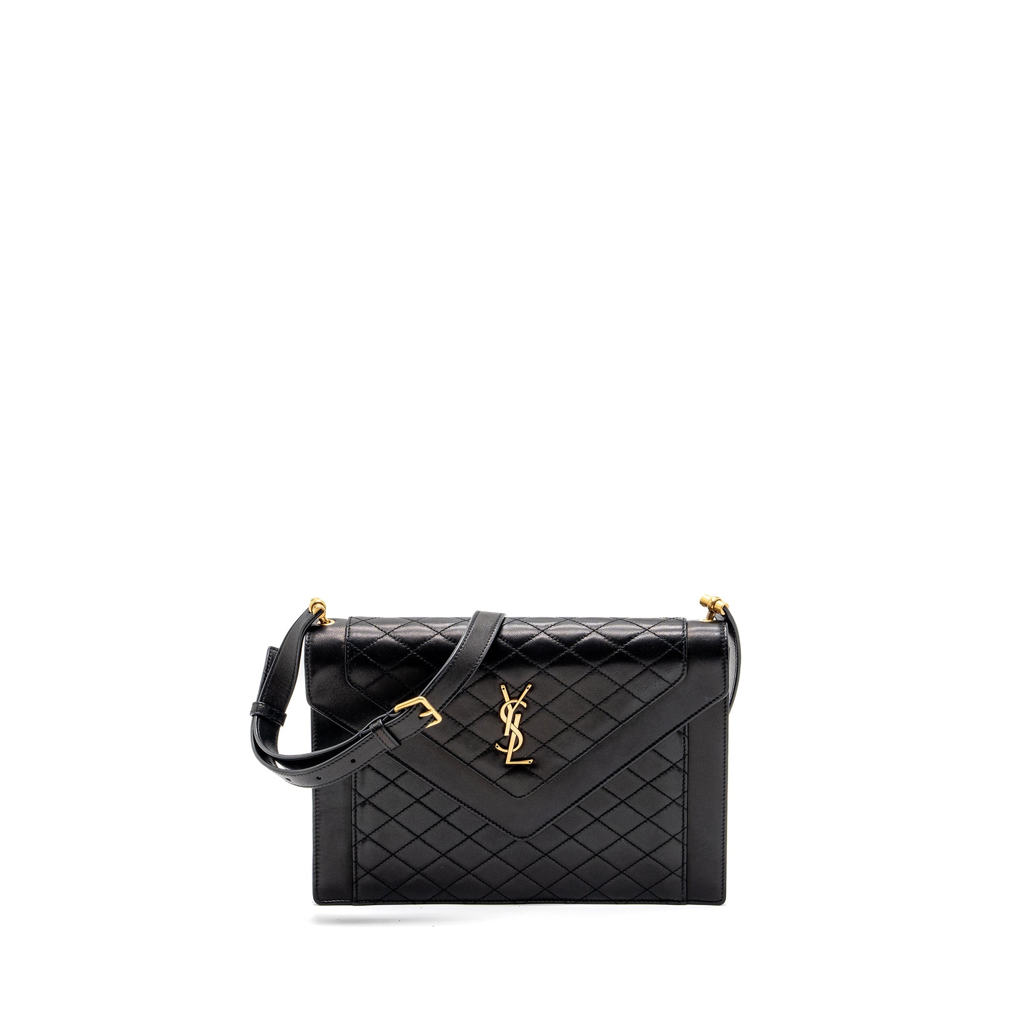 SAINT LAURENT GABY SATCHEL BAG LAMBSKIN BLACK GHW