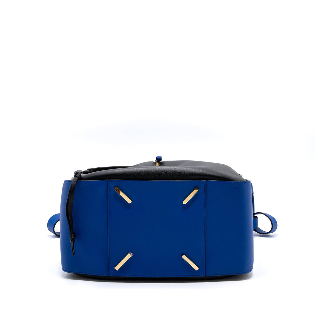 LOEWE HAMMOCK BAG CALFSKIN ELECTRIC BLUE/BLACK GHW