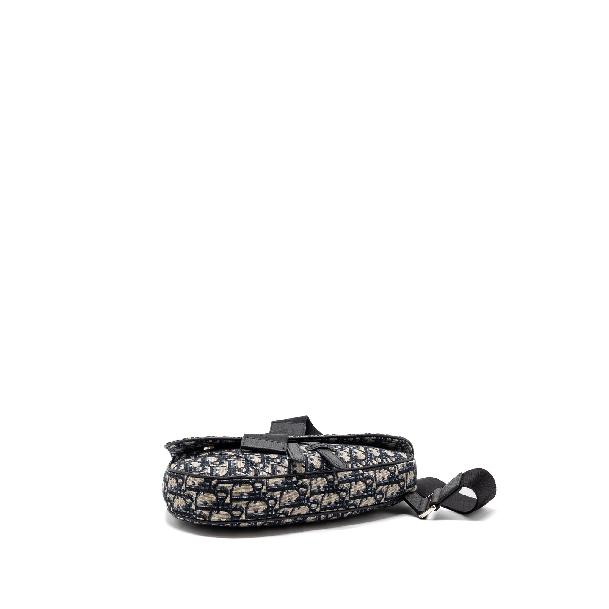 DIOR HOMME SADDLE BAG DIOR OBLIQUE JACQUARD BEIGE/BLACK GHW
