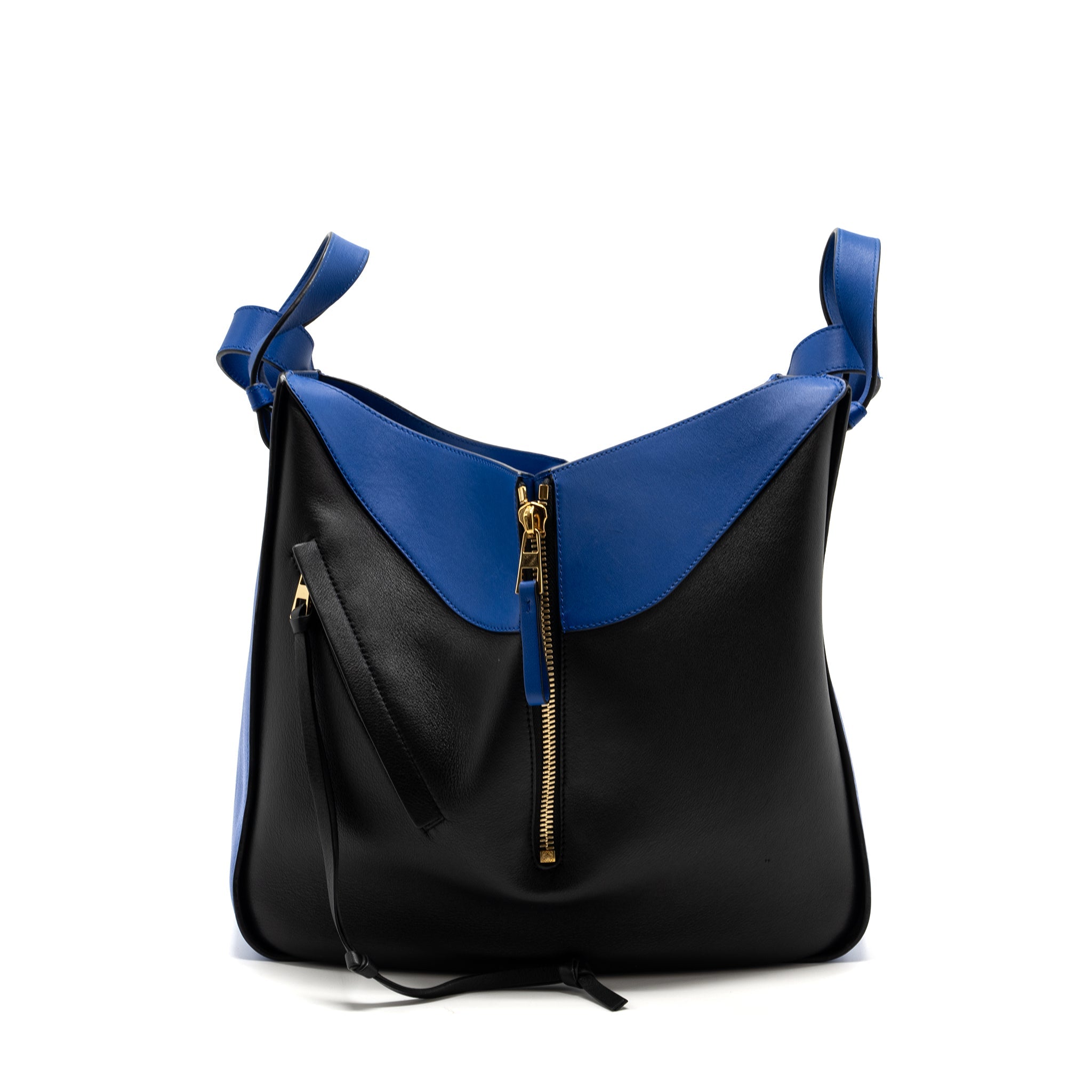 LOEWE HAMMOCK BAG CALFSKIN ELECTRIC BLUE/BLACK GHW