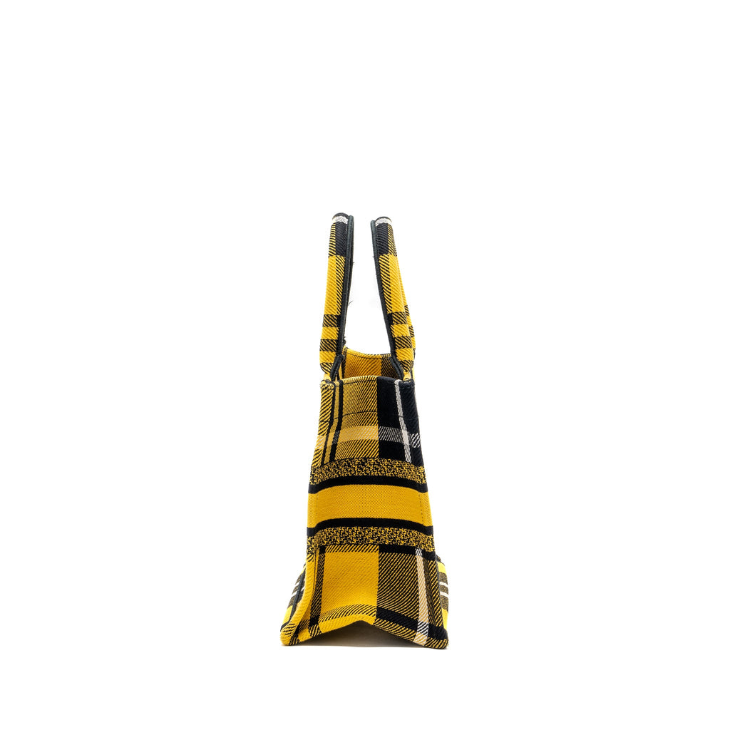 DIOR SMALL BOOK TOTE CANVAS YELLOW / BLACK