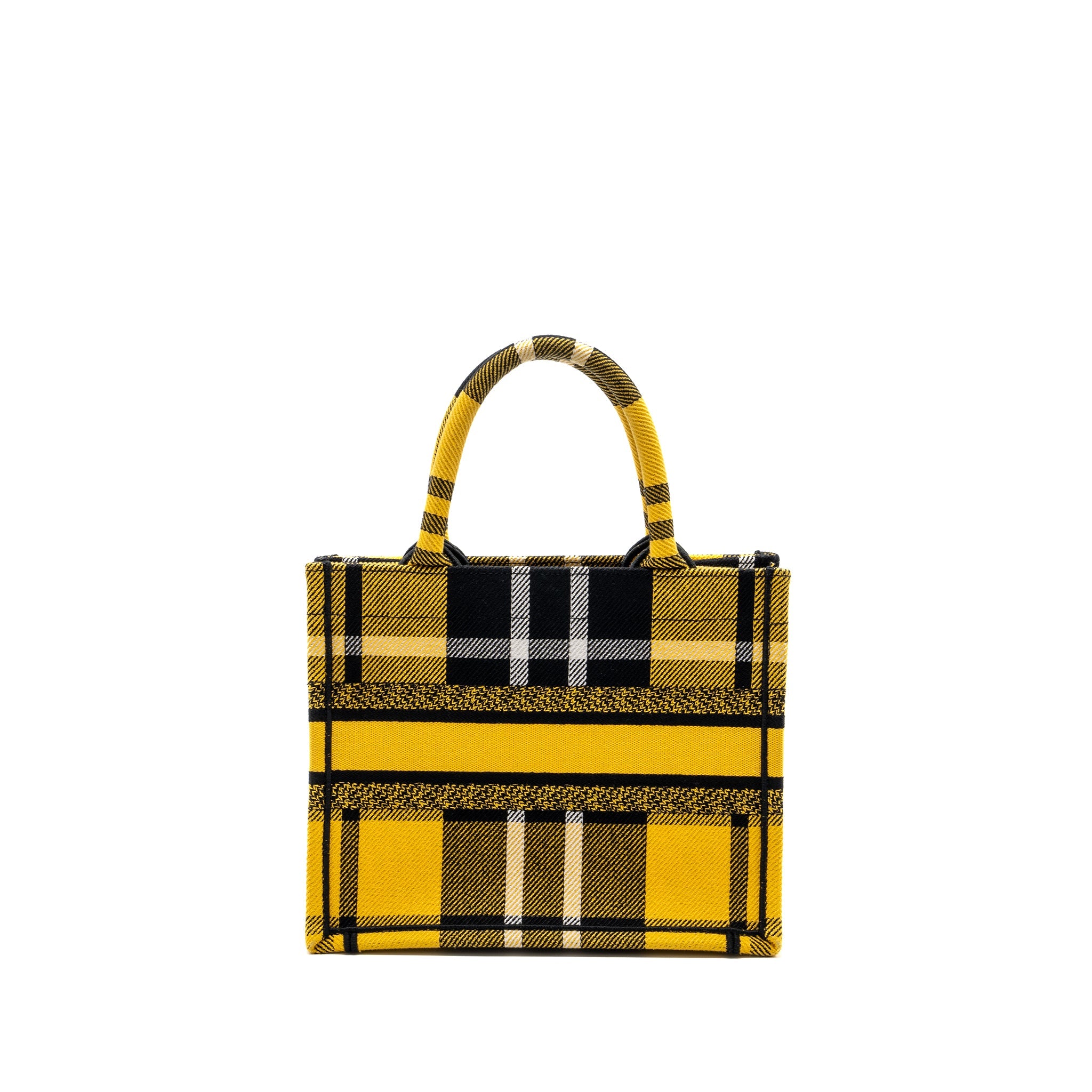 DIOR SMALL BOOK TOTE CANVAS YELLOW / BLACK
