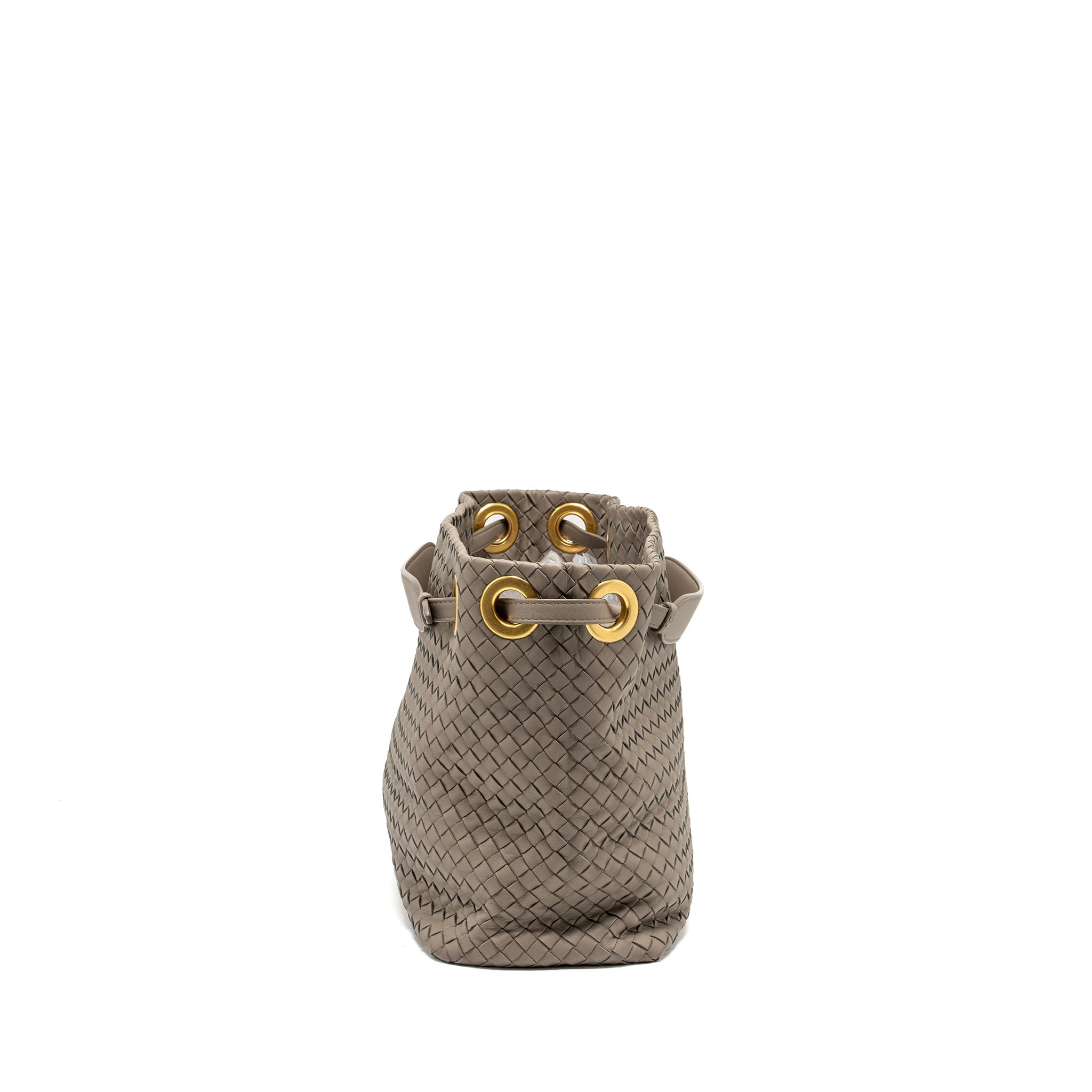 BOTTEGA VENETA TOTE BAG LAMBSKIN GREY GHW
