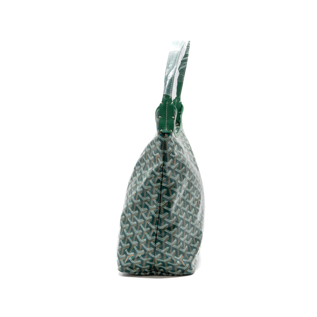 GOYARD BOHEME HOBO BAG GOYARD LINE CANVAS / CALFSKIN GREEN SHW