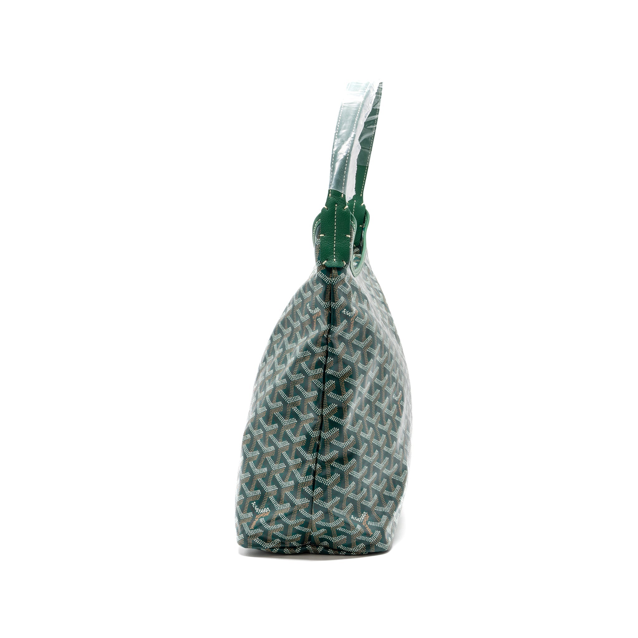 GOYARD BOHEME HOBO BAG GOYARD LINE CANVAS / CALFSKIN GREEN SHW