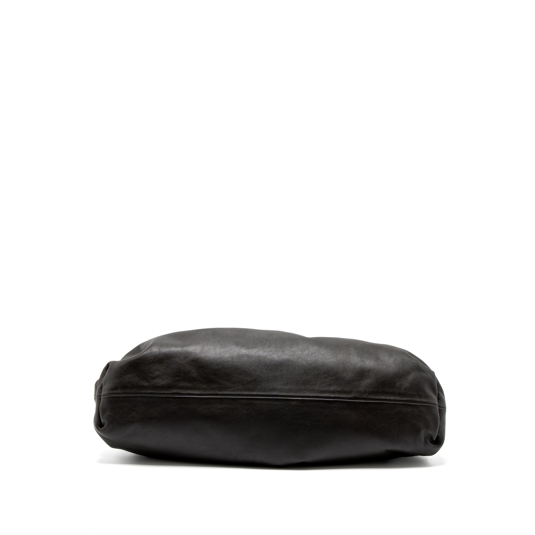 BOTTEGA VENETA CLUTCH CALFSKIN DARK BROWN GHW