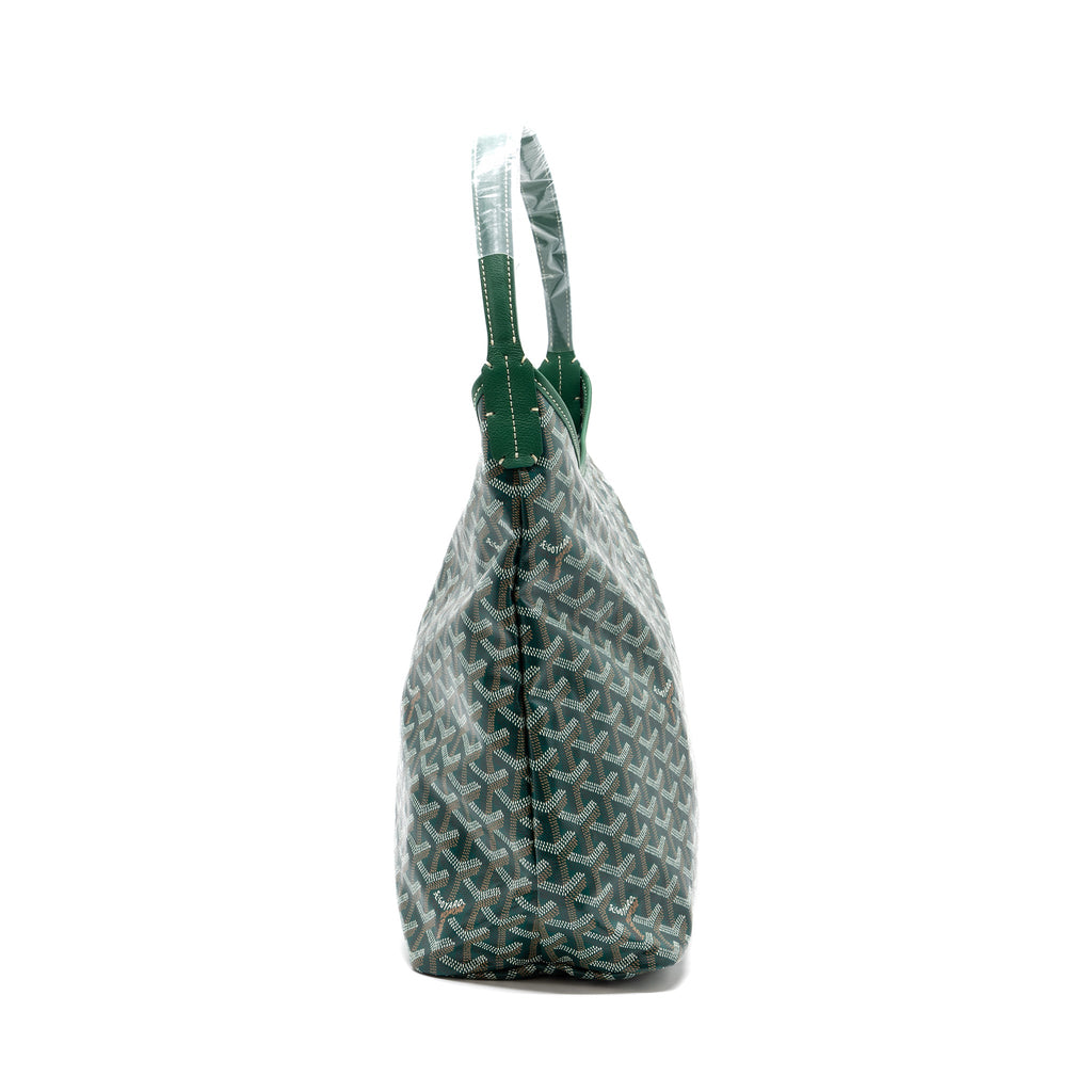 GOYARD BOHEME HOBO BAG GOYARD LINE CANVAS / CALFSKIN GREEN SHW