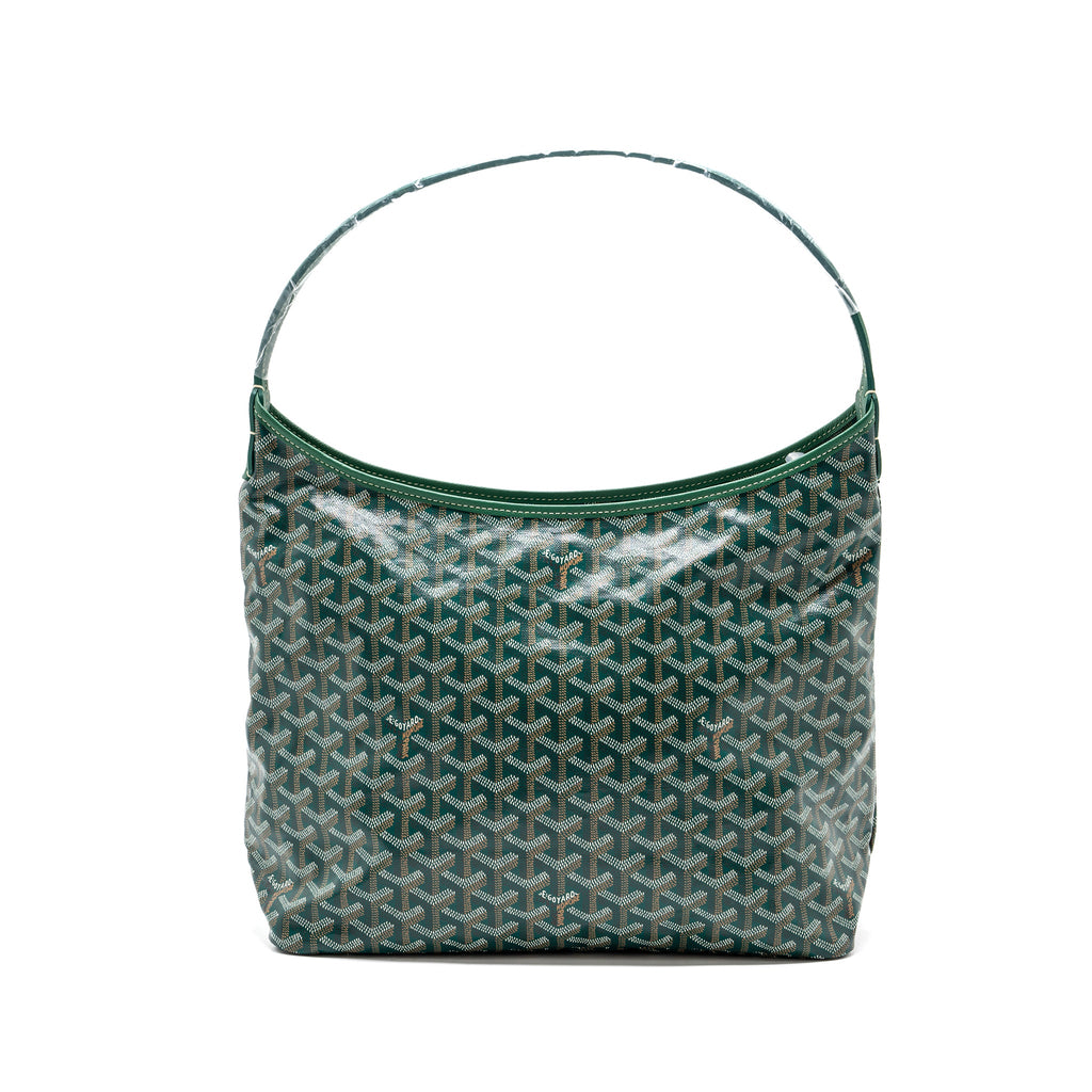 GOYARD BOHEME HOBO BAG GOYARD LINE CANVAS / CALFSKIN GREEN SHW