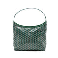 GOYARD BOHEME HOBO BAG GOYARD LINE CANVAS / CALFSKIN GREEN SHW
